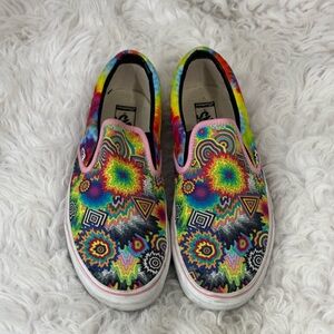 VANS ❤️ CUSTOM SLIPONS Sz 13